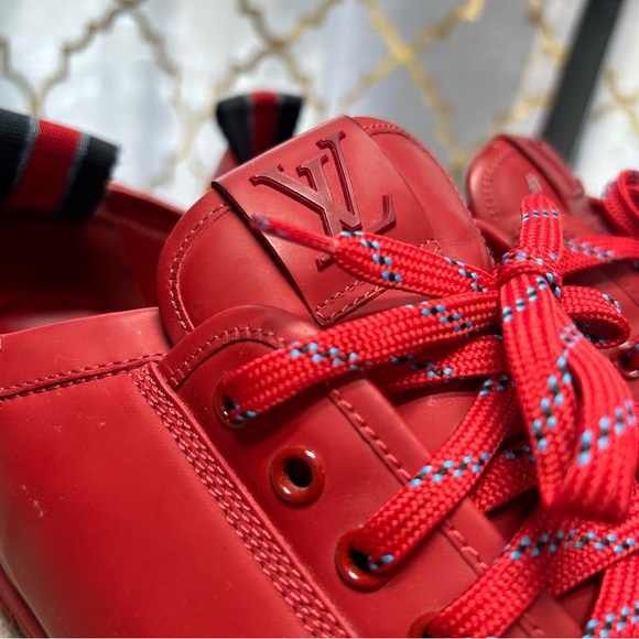 EUC Red suede Vintage Louis Vuitton men’s sneakers shoe size 8.5. - Picture 3 of 8